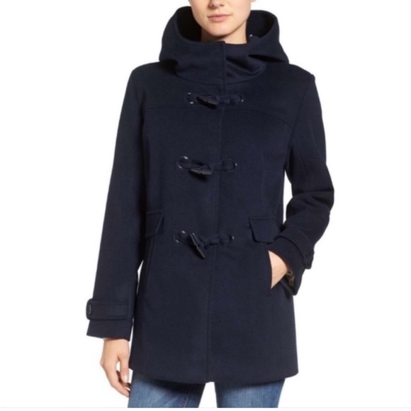 Pendleton Roslyn Waterproof Lambswool Blend Hooded Toggle Coat - Like New Size M - Picture 2 of 9